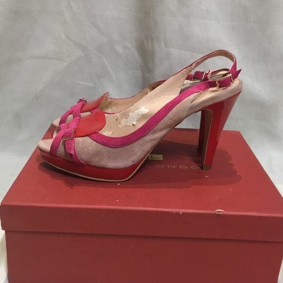 Sasha London Joyce Red Combo Shoes - Picture 5 of 12